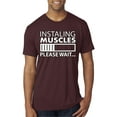 thumbnail image 1 of Wild Bobby Installing Muscles Please Wait… Gym/Workout Men Premium Tri Blend Tee, Cardinal, Small, 1 of 1