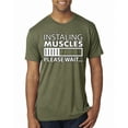 thumbnail image 1 of Wild Bobby Installing Muscles Please Wait Gym/Workout Men Premium Tri Blend Tee, Military Green, Large, 1 of 5