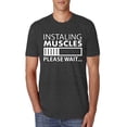 thumbnail image 1 of Wild Bobby Installing Muscles Please Waitâ€¦ Gym/Workout Men Premium Tri Blend Tee, Vintage Black, Medium, 1 of 5