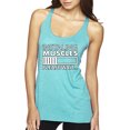 thumbnail image 1 of Wild Bobby Installing Muscles Please Waitâ€¦ Gym/Workout Women Tri-Blend Racerback Tank Top, Tahiti Blue, Medium, 1 of 5