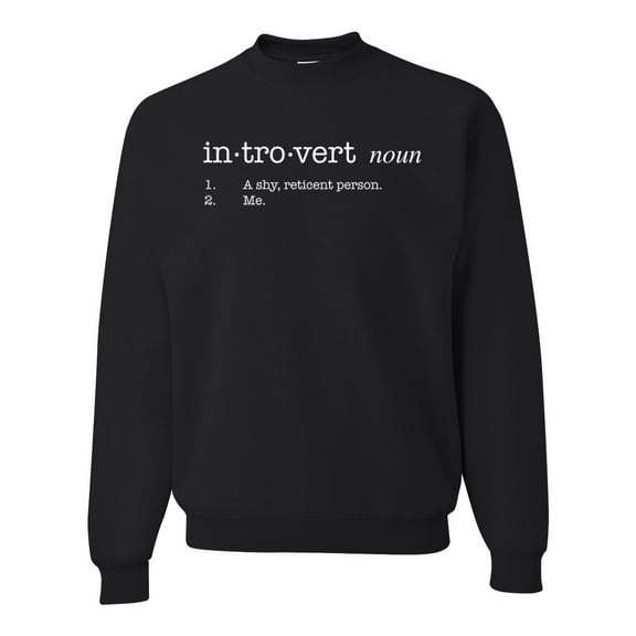 Wild Bobby Introvert Definition Unisex Crewneck Sweatshirt