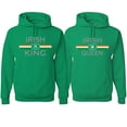 thumbnail image 1 of Wild Bobby, Irish King Queen Classic Ireland Pride His and Hers Matching Couples Hoodies Sweatshirt Set, Kelly, Mens XL-Womens XL, 1 of 1