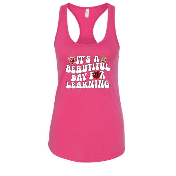 Wild Bobby It's A Beautiful Day For Learning, Vintage Teaching Shirt, Back to School Women Racerback Tank Top