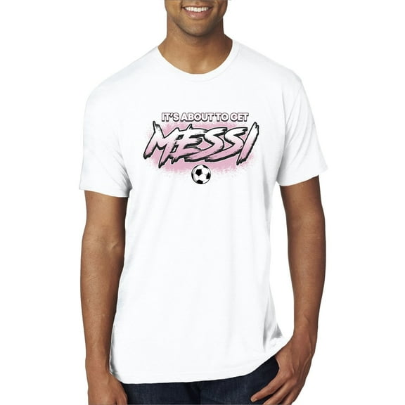 Wild Bobby It's About To Get Miami Soccer GOAT Sports Men Premium Tri Blend Tee, True White, Large