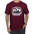 thumbnail image 1 of Wild Bobby It's About To Get Miami Soccer Skyline Sports Men Tee, Maroon, Medium, 1 of 5
