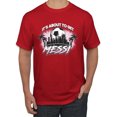 thumbnail image 1 of Wild Bobby It's About To Get Miami Soccer Skyline Sports Men Tee, Red, Large, 1 of 5