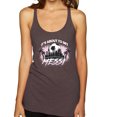 thumbnail image 1 of Wild Bobby It's About To Get Miami Soccer Skyline Sports Women Tri-Blend Racerback Tank Top, Brown, Large, 1 of 5