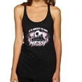 thumbnail image 1 of Wild Bobby It's About To Get Miami Soccer Skyline Sports Women Tri-Blend Racerback Tank Top, Vintage Black, Small, 1 of 5