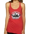 thumbnail image 1 of Wild Bobby It's About To Get Miami Soccer Skyline Sports Women Tri-Blend Racerback Tank Top, Vintage Red, Medium, 1 of 5