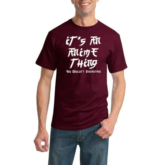 Wild Bobby, It's An Anime Thing | Mens Anime Graphic T-Shirt, Maroon, Small