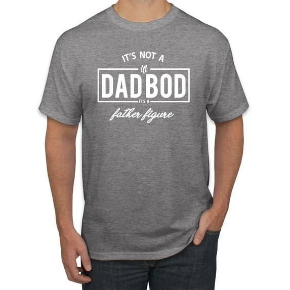 Wild Bobby,It's Not A Dad BOD It's A Father Figure Funny Husband Boyfriend Gift, Father's Day, Men Graphic Tees, Heather Grey, X-Large