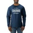 thumbnail image 1 of Wild Bobby,It's Not A Dad BOD It's A Father Figure Funny Husband Boyfriend Gift, Father's Day, Men Long Sleeve Shirt, Vintage Heather Navy, 2XL, 1 of 3