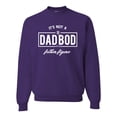 thumbnail image 1 of Wild Bobby,It's Not A Dad BOD It's A Father Figure Funny Husband Boyfriend Gift, Father's Day, Unisex Crewneck Graphic Sweatshirt, Purple, 2XL, 1 of 3