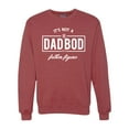 thumbnail image 1 of Wild Bobby,It's Not A Dad BOD It's A Father Figure Funny Husband Boyfriend Gift, Father's Day, Unisex Crewneck Graphic Sweatshirt, Vintage Heather Red, 2XL, 1 of 3