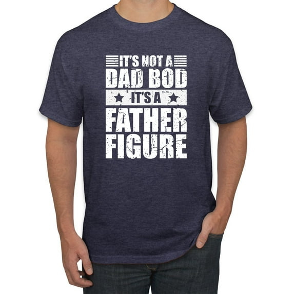 Wild Bobby, It's Not a Dad Bod, It's a Father Figure Funny Gift Dad, Papa Father's Day, Men Graphic Tee, Vintage Heather Navy, 3XL