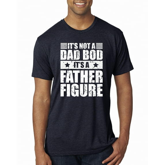 Wild Bobby, It's Not a Dad Bod, It's a Father Figure Funny Gift Dad, Papa Father's Day, Men Premium Tri Blend Tee, Vintage Navy, 2XL