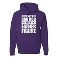 thumbnail image 1 of Wild Bobby, It's Not a Dad Bod, It's a Father Figure Funny Gift Dad, Papa Father's Day, Unisex Graphic Hoodie Sweatshirt, Purple, Small, 1 of 3