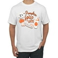 thumbnail image 1 of Wild Bobby It's Pumpkin Spice Latte Season Orange Black and White Halloween Men Tee, White, Large, 1 of 6