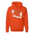 thumbnail image 1 of Wild Bobby It's Pumpkin Spice Latte Season Orange Black and White Halloween Unisex Hoodie Sweatshirt, Orange, XX-Large, 1 of 6