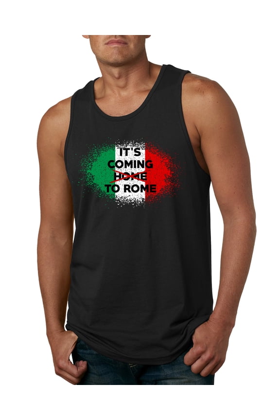 , Italian Soccer Its Coming to Rome, Sports, Men Graphic Tank Top, Black, Small