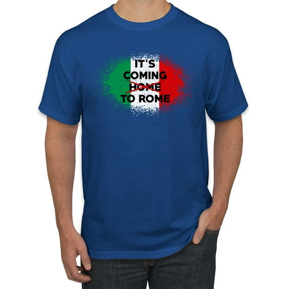 Wild Bobby, Italian Soccer Its Coming to Rome, Sports, Men Graphic Tee, Royal, XX-Large