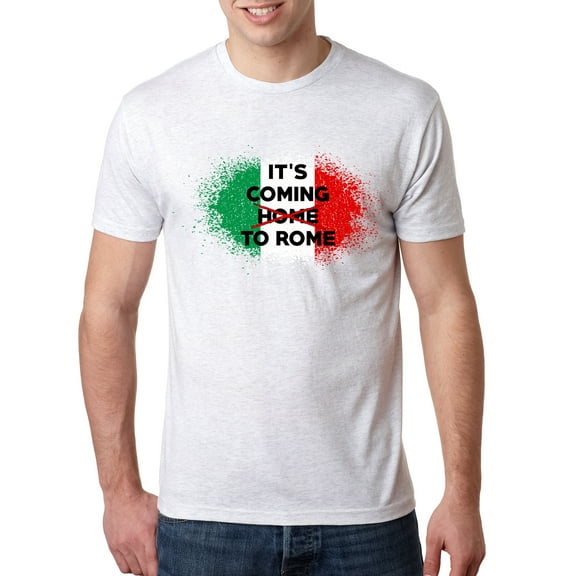 Wild Bobby, Italian Soccer Its Coming to Rome, Sports, Men Premium Tri Blend Tee, Heather White, Small