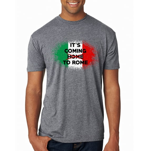 Wild Bobby, Italian Soccer Its Coming to Rome, Sports, Men Premium Tri Blend Tee, Premium Heather, Large