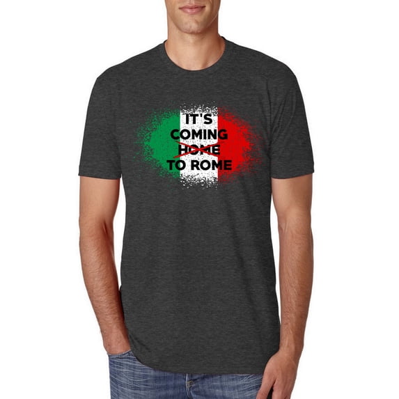 Wild Bobby, Italian Soccer Its Coming to Rome, Sports, Men Premium Tri Blend Tee, Vintage Black, Large