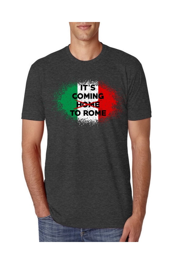 , Italian Soccer Its Coming to Rome, Sports, Men Premium Tri Blend Tee, Vintage Black, Medium