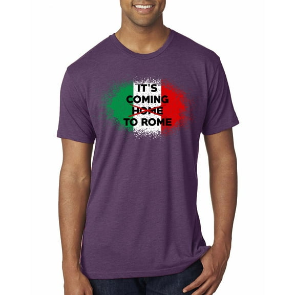 Wild Bobby, Italian Soccer Its Coming to Rome, Sports, Men Premium Tri Blend Tee, Vintage Purple, Small