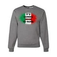 thumbnail image 1 of Wild Bobby, Italian Soccer Its Coming to Rome, Sports, Unisex Crewneck Graphic Sweatshirt, Heather Grey, Small, 1 of 4