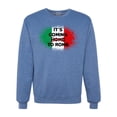 thumbnail image 1 of Wild Bobby, Italian Soccer Its Coming to Rome, Sports, Unisex Crewneck Graphic Sweatshirt, Vintage Heather Blue, Small, 1 of 4