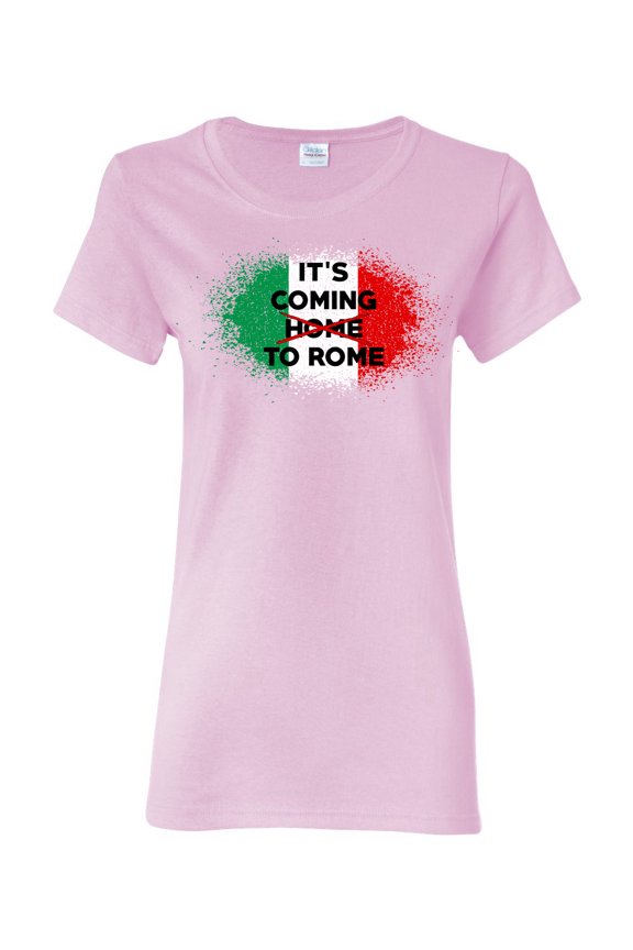 , Italian Soccer Its Coming to Rome, Sports, Women Graphic Tee, Light Pink, X-Large