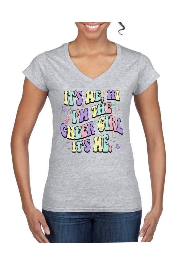 Its Me I'm The Cheer Girl Women Standard V-Neck Tee