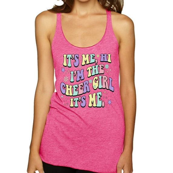 Wild Bobby Its Me I'm The Cheer Girl Women Tri-Blend Racerback Tank Top