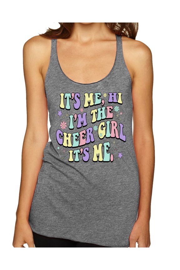 Its Me I'm The Cheer Girl Women Tri-Blend Racerback Tank Top