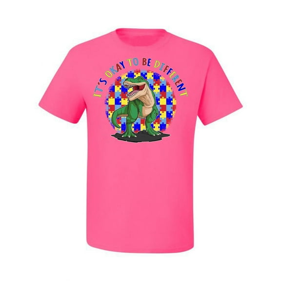 Wild Bobby Its Okay to Be Different | Dinosaur Autism Awareness Men Tee