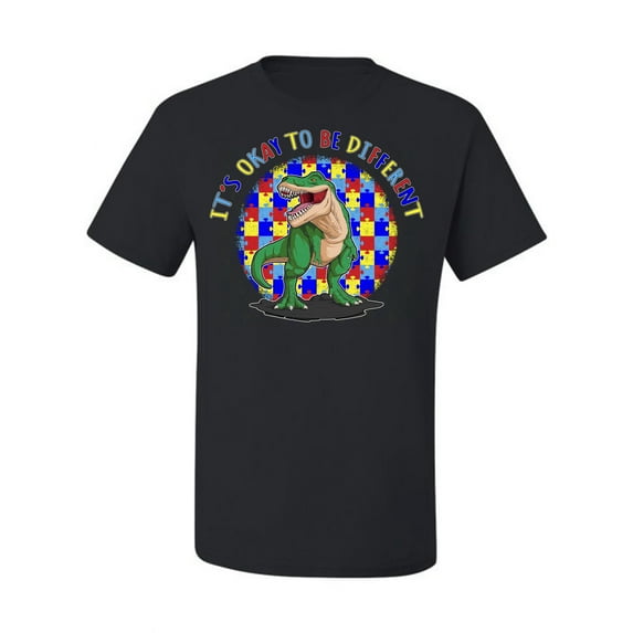 Wild Bobby Its Okay to Be Different | Dinosaur Autism Awareness Men Tee