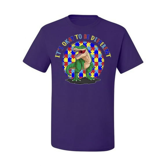 Wild Bobby Its Okay to Be Different | Dinosaur Autism Awareness Men Tee
