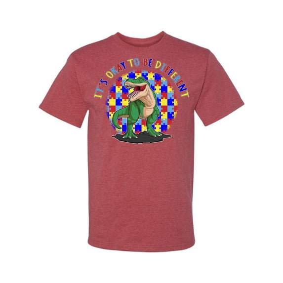 Wild Bobby Its Okay to Be Different | Dinosaur Autism Awareness Men Tee
