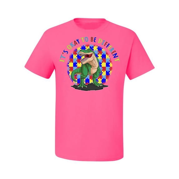 Wild Bobby Its Okay to Be Different | Dinosaur Autism Awareness Men Tee