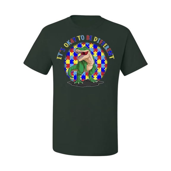 Wild Bobby Its Okay to Be Different | Dinosaur Autism Awareness Men Tee