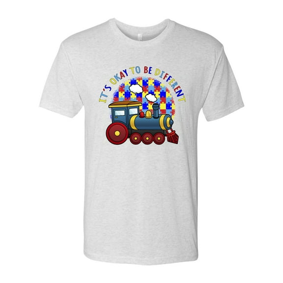 Wild Bobby Its Okay to Be Different | Train Autism Awareness Men Premium Tri Blend Tee