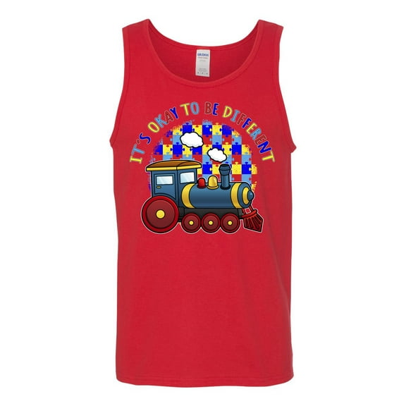 Wild Bobby Its Okay to Be Different | Train Autism Awareness Men Tank Top