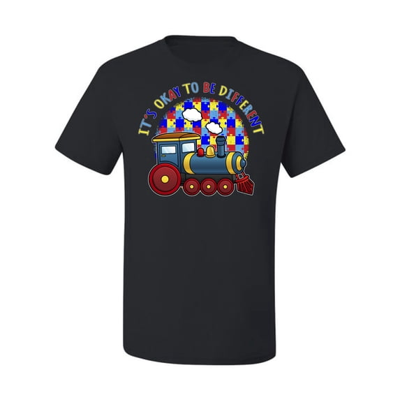 Wild Bobby Its Okay to Be Different | Train Autism Awareness Men Tee