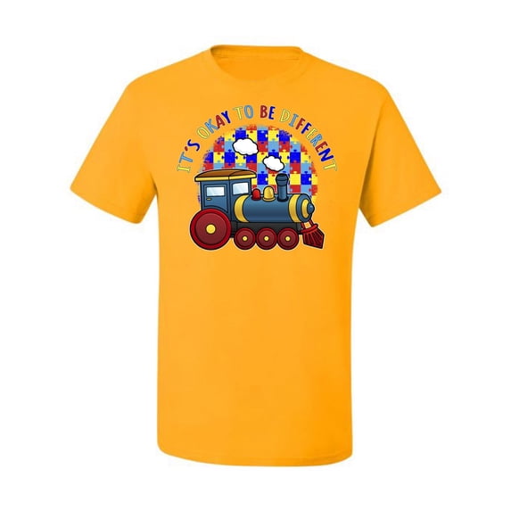 Wild Bobby Its Okay to Be Different | Train Autism Awareness Men Tee