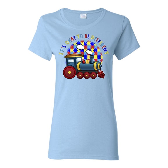 Wild Bobby Its Okay to Be Different | Train Autism Awareness Women Graphic Tee