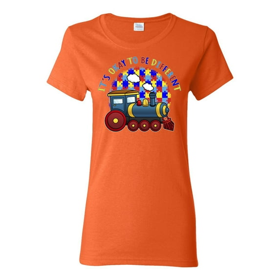 Wild Bobby Its Okay to Be Different | Train Autism Awareness Women Graphic Tee