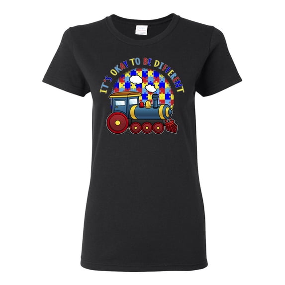 Wild Bobby Its Okay to Be Different | Train Autism Awareness Women Graphic Tee