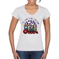 thumbnail image 1 of Wild Bobby Its Okay to Be Different | Train Autism Awareness Women Standard V-Neck Tee, 1 of 6